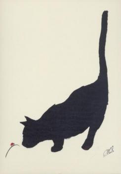 Katze und Marienkäfer. Cat and Ladybird. Le chat et la coccinelle, 2010 