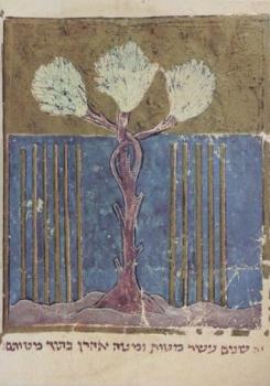 Grünender Stab Aarons, 13. Jahrhundert 