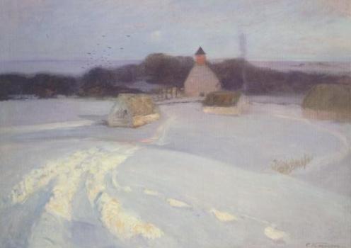 Winterlandschaft mit Kirche, 1917 